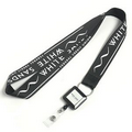 Lanyard 1"x36" Polyester Screen Printed with Custom Badge Reel